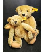 Steiff PR. 12&quot; &amp; 9&quot; Gold Teddy Bears #0155/32 #0155/26 - $132.55