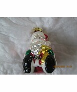 Santa Claus Holding Candy Canes and Toy Bag Ornament - $16.44 CAD