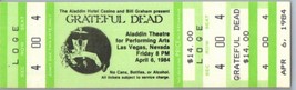 Grateful Dead Mail Away Untorn Ticket Stub Avril 6 1984 Las Vegas Nevada - $74.24