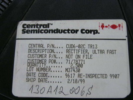 NEW 10PCS  Central CUD6-02CTR13 ULTRA FAST RECOVERY RECTIFIER 6.0 AMP, 2... - $17.00