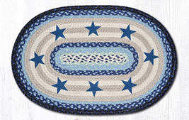 Earth Rugs OP-312 Blue Stars Oval Patch 20&quot; x 30&quot; - £38.80 GBP