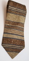 Barrington Costa Rica Men&#39;s Neck Tie Brown Green Blue Yellow 100% Silk - $11.85