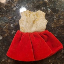 Vintage 1960&#39;s Tammy Doll Skate Date Red and Gold Dress #9177 - £15.68 GBP
