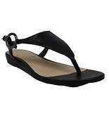 Alfani Womens 7.5 M Black Slingback Thong Flat Sandal NIB YM4 - £22.63 GBP