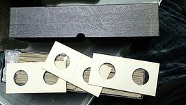 Cardboard Coin Holders Flips QUARTER 100 2x2 IN A 9” LONG BOX  - $5.00