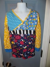 JELLY THE PUG Birds/Apples/Stripes/Polka-dot Long Sleeve Shirt Size 8 Girl&#39;s EUC - £13.26 GBP