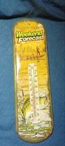Metal Sign With Thermometer - Weekend Forecast - Fishing Theme - 2020 Bu... - $18.97