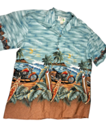 KY&#39;s short sleeve men&#39;s large 100% Cotton Hawaiian Shirt Motorcycles Sur... - $27.55