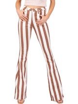 Jorga cleo stripe flared jeans in Brown - size S - £28.28 GBP