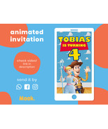 Toy Story Video Invitation Animated, Toy Story Digital Birthday Invitation - $13.00