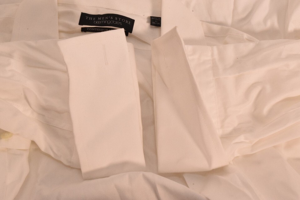 Bloomingdales Mens Contemporary Fit Dress Shirt White 17 34/35 Item image 7
