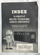 1955 Chrysler Service Reference Book INDEX Master Technicians Service - $19.75