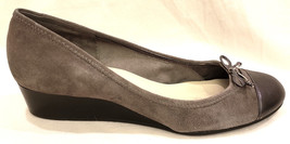 Cole Haan Comfort Wedge Shoes Size-10B Gray Leather/Suede - £22.37 GBP