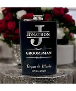 Split Letter Monogram Wedding flask for Groomsman Best Man Gifts PERSONA... - £13.29 GBP+
