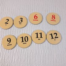 The Settlers of Catan Seafarers game number token set 8 replacement part... - $4.00