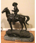 Frederic Remington &quot;Puncher&quot; Bronze Sculpture, 24&#39;&#39;H x 19&#39;&#39;L x 10&quot; DEEP - £1,080.94 GBP