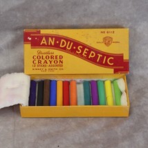 An Du Septic Dustless Colored Crayons In Box Binney Smith Crayola - £25.35 GBP