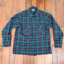 Vintage PENDLETON Flannel Board Shirt Adult Large L Tartan Plaid Virgin ... - £46.68 GBP