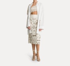 Forte Forte Poetic Orchid Embroidery Skirt Orchidea - $10,030.69 MXN