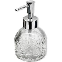 Etched Glass Soap Dispenser with Plastic Pump - $9.10
