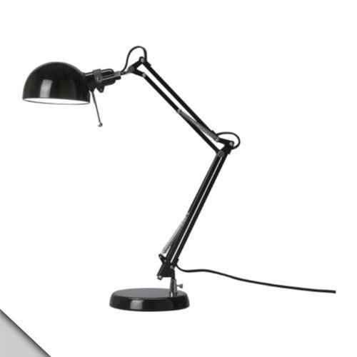 IKEA - FORSÅ Work Lamp, Black + E12 LED bulb - $47.51