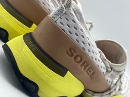 SOREL Kinetic Impact Lace Sneakers Sea Salt Yellow NL4073-126 Womens Size 9 - £39.53 GBP