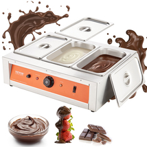 VEVOR Chocolate Tempering Machine, 26.5 Lbs 3 Tanks Chocolate Melting Po... - $137.99