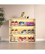 Off-White LED Light 3-Layer Glass Door Shoe Box Display Cabinet - $2,648.39 MXN