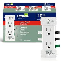 Leviton Lever Edge 15 amps 125 V Duplex White Tamper Resistant Outlet 5-... - $34.95