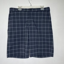 Nike Golf Plaid Shorts Blue 36 Modern Fit 11&quot; Performance Stretch Preppy... - $20.00