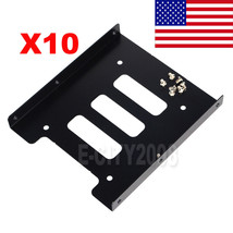 10Pcs SSD HDD 2.5&quot; to 3.5&quot; Mounting Adapter Bracket Dock Bay Hard Drive Holder - £25.17 GBP