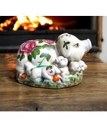 Vtg Italian Style Majolica Mother Pig Rosie and Piglets Large Figurine 1... - £36.12 GBP