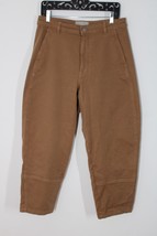 Everlane 12 Brown Cotton Stretch High Waist Utility Barrel Pants - £29.39 GBP