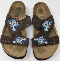 Betula Birkenstock Women’s Zara Embroidered Floral Sandals Size 39 8 Y2K... - $48.50