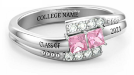 Personalized College Graduation Ring, Custom Class | Custom Class Ring for woman - £102.31 GBP
