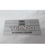 1984 Ford Tempo Exterior Color Chart - £8.73 GBP