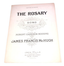 The Rosary - Robert Cameron Rogers &amp; James Francis McHugh - Sheet Music  1924 - £4.62 GBP