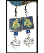 Mothers Day or new mom-to-be - Beaded blue pearl MOTHER dangle...scrabbl... - £8.65 GBP