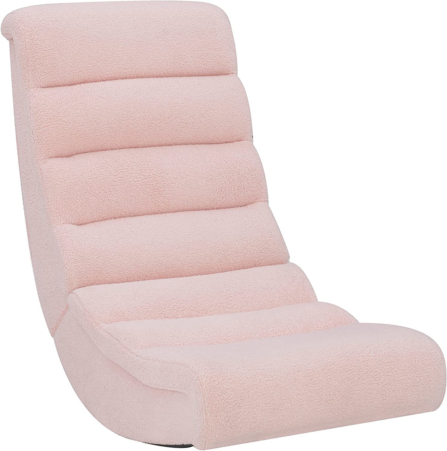 Gaming Rocking Chair With An 8 Point 25" Seat Height By Linon Pink Sherpa. - $207.94