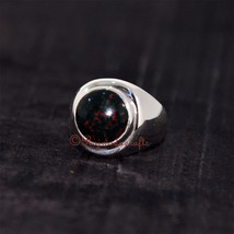 Bloodstone Ring Handmade Solid 925K Silver March Birthstone Gifts Fow Unisex - £48.22 GBP