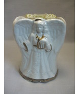 Angel Candle Stick Holder W/Candle French Vanilla 3 Sided Hermitage Pott... - £5.55 GBP