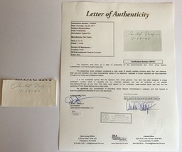 Richard Nixon Signed Cut President JSA COA Autograph Dated Watergate Republican - £316.55 GBP