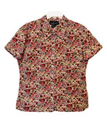 Carole Little Sport Vintage 1980’s Womens M Floral Short Sleeve Button U... - $29.97 CAD