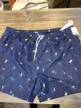 Abount Men&#39;s Size XXL Blue Pull-On Shorts Elastic Waistband Swim Shorts, NWT. Y - £14.75 GBP