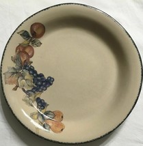 2 Home &amp; Garden Party Dinner Plate 10&quot; Fruit Pattern stoneware - £17.99 GBP