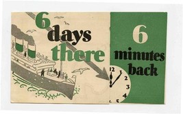 6 Days There 8 Minutes Back Cablegram Brochure with Costs 1930&#39;s - £14.24 GBP
