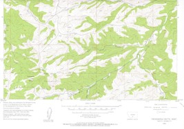 Packsaddle Butte, Montana 1955 Vintage USGS Topo Map 7.5 Quadrangle Topographic - £18.17 GBP