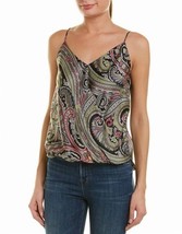 Bailey 44 kiev satin cami top in BLACK MULTI - size S - $94.05