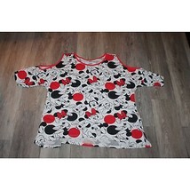 Walt Disney Store Shirt 2X Women&#39;s  Open Cold Shoulder Minnie Mouse Tee - £12.62 GBP