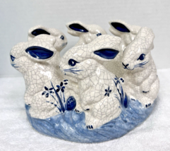 Dedham Pottery Vintage Rabbit Bunny Centerpiece Plant Stand Circle Bunni... - $36.14